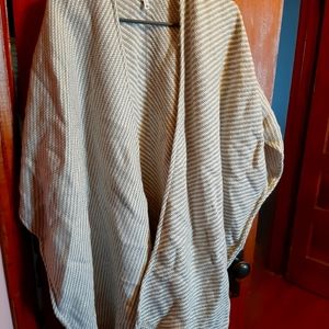 Grey and White Shrug Sweater